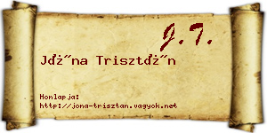 Jóna Trisztán névjegykártya